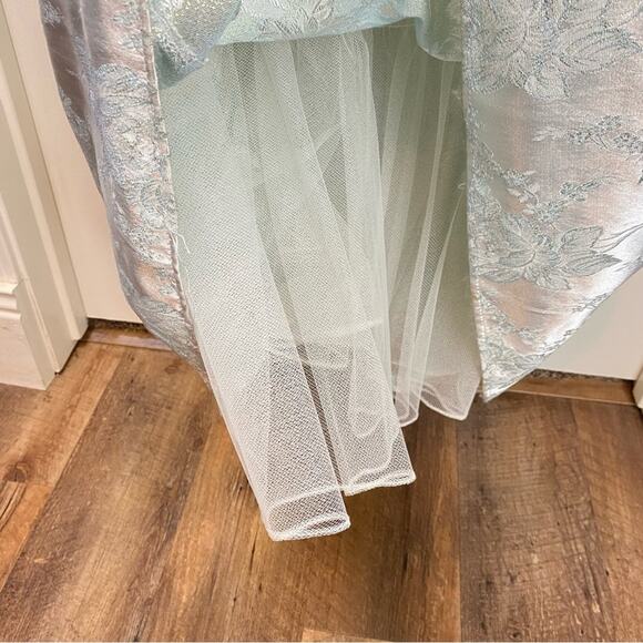 Vintage Steppin Out Formal Gown with Bolero Jacket Blue Size 13/14 Made in USA - Picture 12 of 15